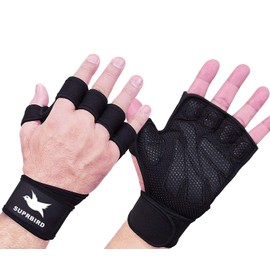 SUPRBIRD Fitness Handschuhe mit Handgelenkstütze, Sporthandschuhe Trainingshandschuhe Herren Damen für Gym, Kraftsport, Krafttraining, Gewichtheben, Sport, Bodybuilding, Workout & Crossfit Training