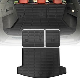 ZQULOYO Cargo Liners Backrest Mat for Lincoln Nautilus Accessories 2024-2025 with Hook&Loop Rear Trunk Mat Rear Seat Back Cover Protector All Weather Anti-Slip Split Dog Liner 3 PCS