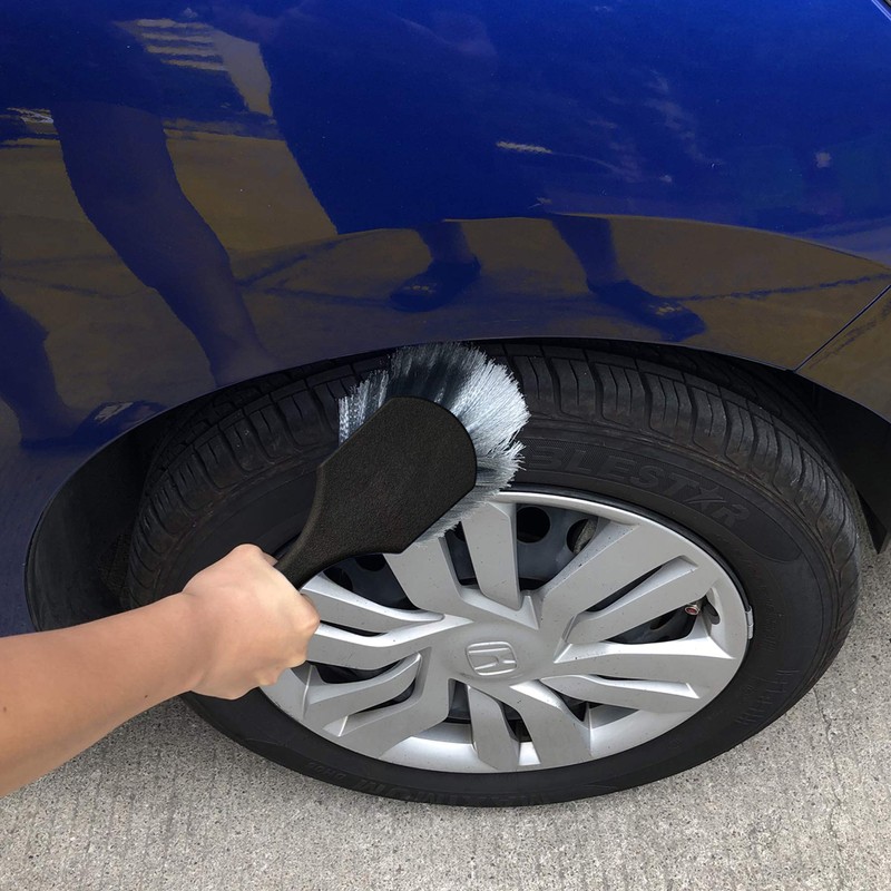 Wheel & Tire Brush for Car Rim, Soft Bristle Car