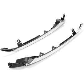 HECASA Front Bumper Grille Trim Compatible with 2018-2019 Honda Accord Replacement for HO1213122 HO1212122 Molding Headlight Trim Left & Right Plastic Chrome