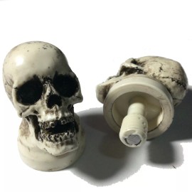 BawdyPartz Skull 3pc Joint Protectors 5/16x18 Pool Cue Billiards Skeleton Made in USA JP-B3