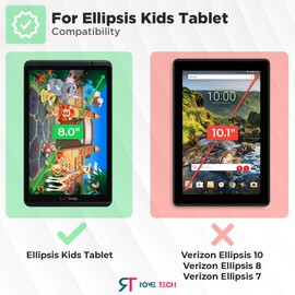 Case with Stylus for Ellipsis Kids Tablet - QTAQZ3 - Slim Shock Proof Handle Friendly Case for Ellipsis Kids Tablet 8” with Smart Kickstand - Orange/Green