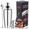 Sosayet Cocktail Shaker 750 ml, 3-Piece Stainless Steel Cocktail Set