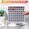 64 Grids Craft Paint Storage Organizer, Wall-mountable Paints Holder, Stackable