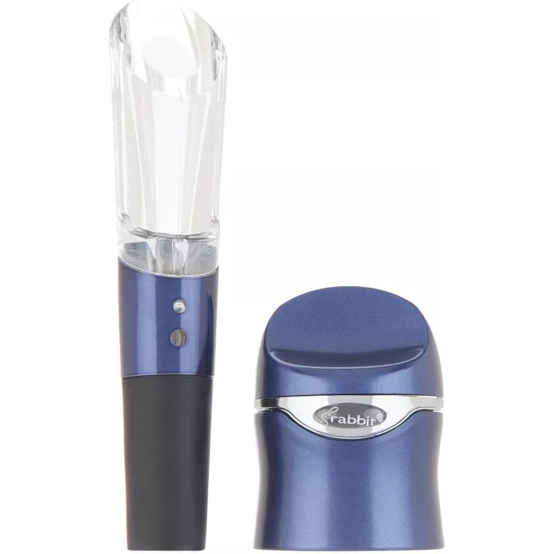 Rabbit Aerate and Preserve Wine Set, sellador de vino/champaña y