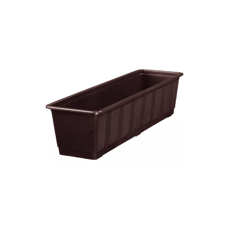 Geli Standard Plastic Flower Box, 40 cm, brown