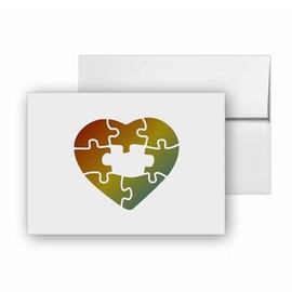 Puzzle Heart Therapeutic Romance Psychology, quality blank cards CC-27055