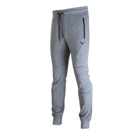 Screenshot Sports-A4050 Mens Premium Spandex Stretch Lightweight Tech Fleece Pants - Athletic Jogger Fitness Workout Gym Zipper Pockets Sweatpants-H.Grey-Large