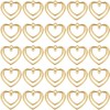 SUNNYCLUE 1 Box 50Pcs Double Heart Bezel Charm Gold Heart