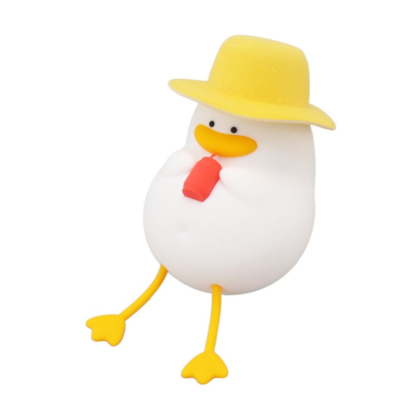 Cute Duck Night Light Warm Light RGB USB Charging Silicone