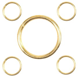 Curtain Rings Hollow Solid Brass Plated 25 mm Roman Blind Curtain Rings O Shaped Blind Roman Rings for DIY Roman Curtains Pole Indoor or Outdoor Curtains Pole Pack of 50.