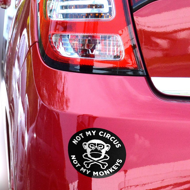 5x5 Not My Circus Not My Monkeys 3-Pack, 100% Waterproof,