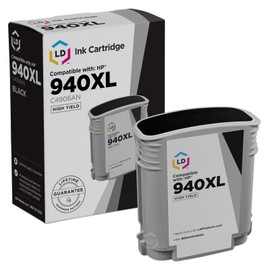 LD Remanufactured Ink Cartridge Printer Replacement for HP 940XL C4906AN High Yield (Black, 2-Pack)