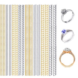 WUDQIJI Invisible Adjustment Ring Pack of 16 Transparent Ring Inserts Ring Size Adjuster Ring Sizer Adjuster Ring Self Reducing for Loose Rings 4 Models, TPU