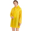 LANSHULAN Women Yellow Raincoat Jacket,Unisex Kids Clear EVA Rain Coat