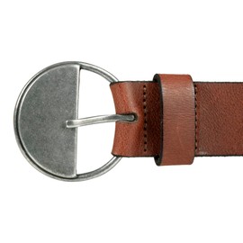 Lucky Brand Women's Leather Bold Fashion Statement Belts, Statement Buckle - Tan, M (28-30")