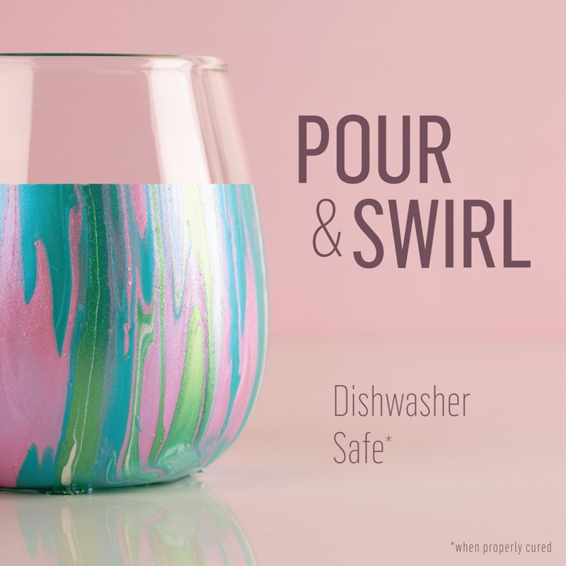 FolkArt Murano Iridescent Acrylic Glass Paint, Aqua, Perfect for Indoor