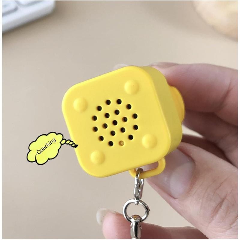 Duck Quacking Keychain & Cat Meowing Keychain, Funny Quacking Duck