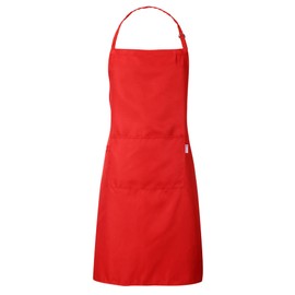 Zihuatailer Red Cooking Aprons for Women | Red Kitchen Aprons with Pockets for Adult