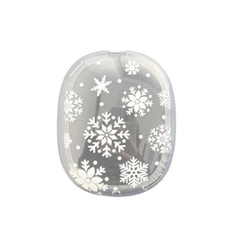 JLSDBMZ for AirPods Max Case,Creative Personality White Snowflake Print,Cute Simple Christmas Winter Snow Flower Diamond Chip,TPU Clear Protective Cover