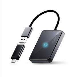 Wireless Carplay Adapter with Web App and OTA Updates, Convert Wired to Wireless CarPlay for Seamless Connectivity, Easy Installation in Any Vehicle, USB&USB-C/Type-C, Stable & No Delay