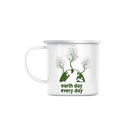 Fabulous Emaillierter Metallbecher 284ml Earth Day, Every Day Ökologie Umwelt Biodiversität