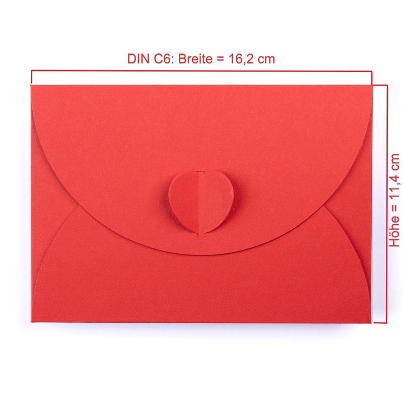 PresentFill® – Blank Folding Cards with Envelopes with Heart Closure