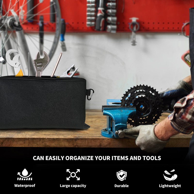4 Pack Premium Tool Pouch, 12 Inches Tool Bag Multipurpose