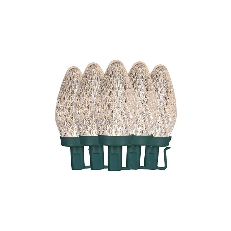 GE StayBright 50-Count 24.5-ft Random Sparkle Warm White C9 LED