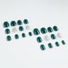 Green Press on Nails Short Square Spring Nails Press ons