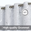 FMFUNCTEX 100% Blackout Curtains Siver Tree Branch Curtains for Living