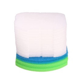INGVIEE Filter Foam Pad Set Replacement compatible with Blagdon Inpond 5 In 1 3000 Filter (2x Blue Coarse, 2x Green Medium, 12x Polymer Wool Pad)