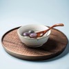 AOOSY Wooden Spoon, 4 Piece Japanese Style Round Handmade Nanmu