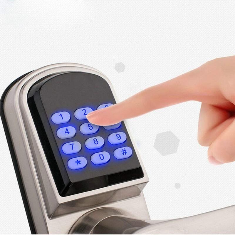 Left Hand Digital Keypad Door Lock Stainless Steel Electronic Keyless