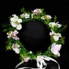 Boho Floral Crown for Women– Adjustable Faux Silk Flower Headband,