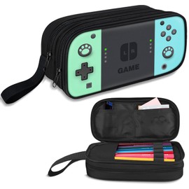 TILYTADLY Large Pencil Case for Boys - Boys Pencil Pouch with Zipper Compartments - Big Capacity Pen Box Gamer Pen Bag Organizer for Kids Teens School