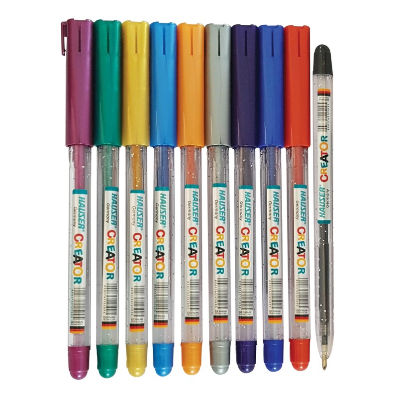 CREATOR Glitter Gel Pens, MULTICOLOUR, Medium Point (1.0mm), Pack of