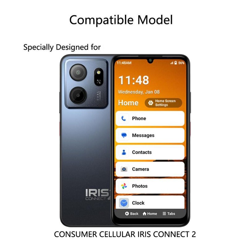Futanwei Screen Protector for CONSUMER CELLULAR IRIS CONNECT 2, 9H