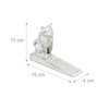 Relaxdays Door Stop Cat Cast Iron Door Stop for Floor,