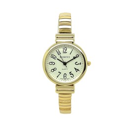 Ladies Big Numbers Stretch Elastic Band Fashion Watch Wincci (Gold)