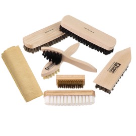 Leather & Textile Brush Set Horsehair Brush - 8-Piece Shoe Cleaning Set for Suede, Nubuck, Suede & Smooth Leather Polishing Brushes, Suede Brush, Nubuck Brush, Shoe Brush Set, Nubuck Eraser Made in
