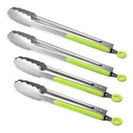 Cuchillos Kit 4 Pinzas De Cocina De Acero Inoxidable Para Carne Asada