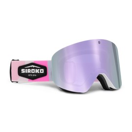 SIROKO - Snowboard and Ski Goggles for Children GX Muffin White/Pink