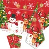 2 Pcs Christmas Plastic Tablecloth 54” x 108” Snowman Christmas