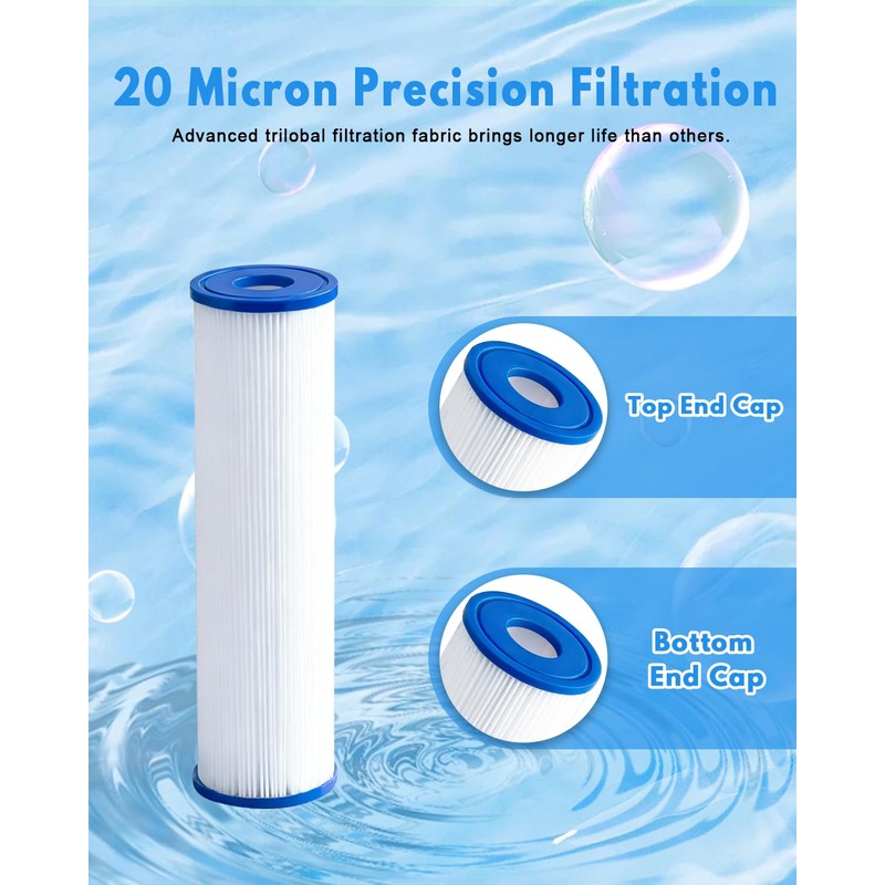 DAYEAR Ice Bath Water Filter 10" x 2.5" (8 Pack)