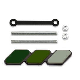 TRD Grille Decor Badge, Tri-Color Grille Badge Emblem Decoration Accessories Car Truck Label Fit for Tacoma 4Runner Tundra Sequoia Rav4 Highlander (Green)
