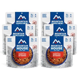 Mountain House Spaghetti with Beef Marinara Freeze Dried Backpacking & Camping Food |6-Pack