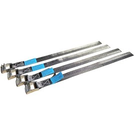 4 x Universal Clamping Lock Lashing Straps 40 cm Length e.g. for Camping Roof Luggage & Bicycle Carrier - Made in Germany