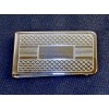 Unbranded Money Clip ~ Silver-Tone w/Scallops & Lines, Rectangle Engraving