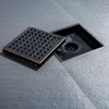 SEABEFORE Oil Rubbed Bronze Shower Drain Square Shower Drain 6